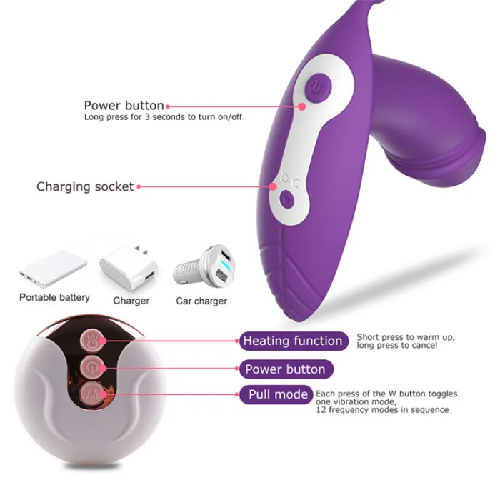 12 Speed Silicone Strap-on Vibrator