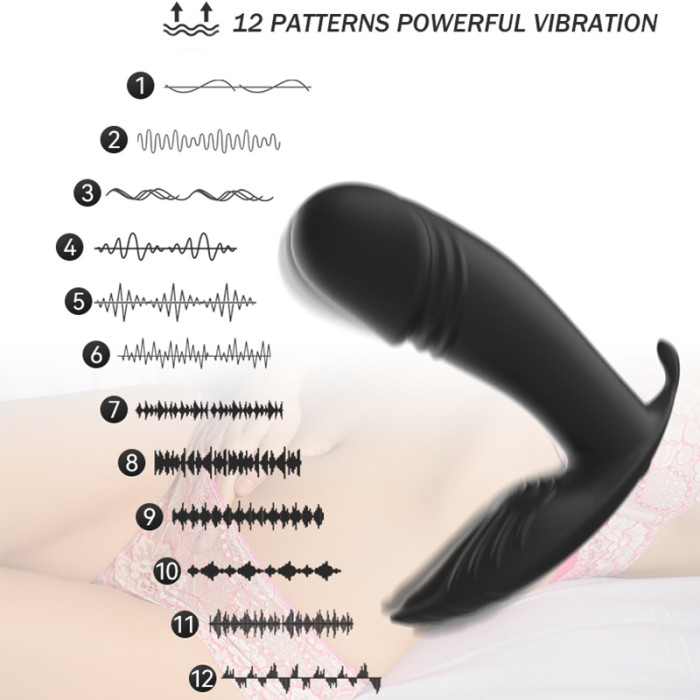 12 Speed Silicone Strap-on Vibrator