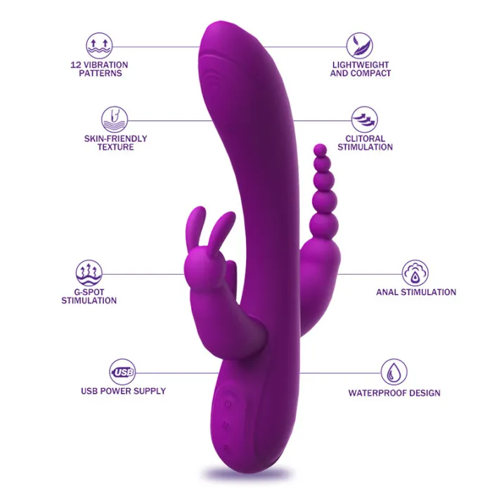12 Speed Double Ended Rabbit G-spot Vibrator