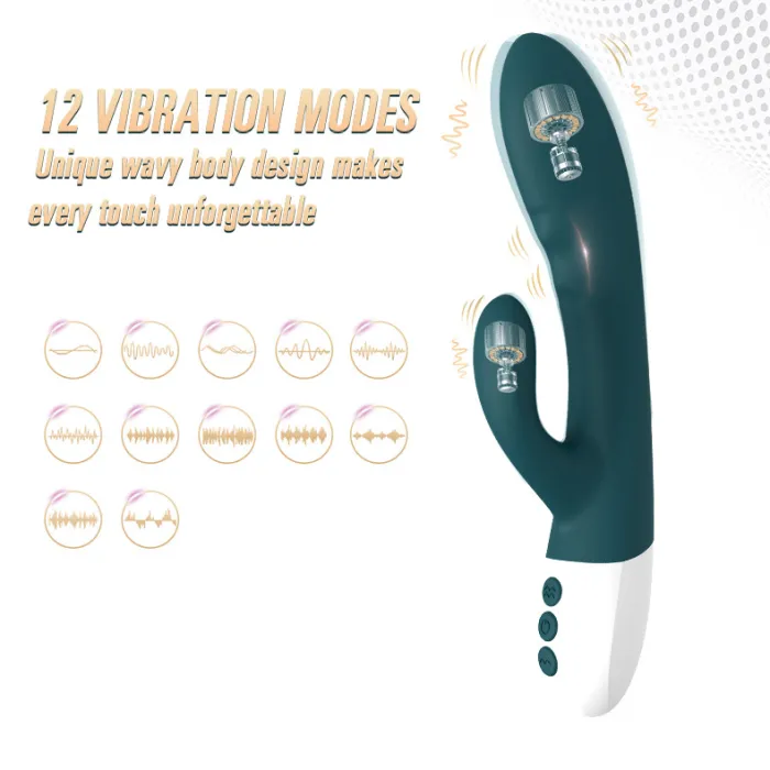 12 Frequency Double Rabbit Vibrator