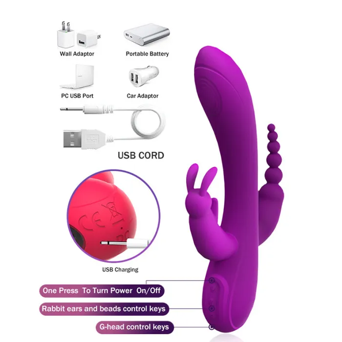 12 Speed Double Ended Rabbit G-spot Vibrator