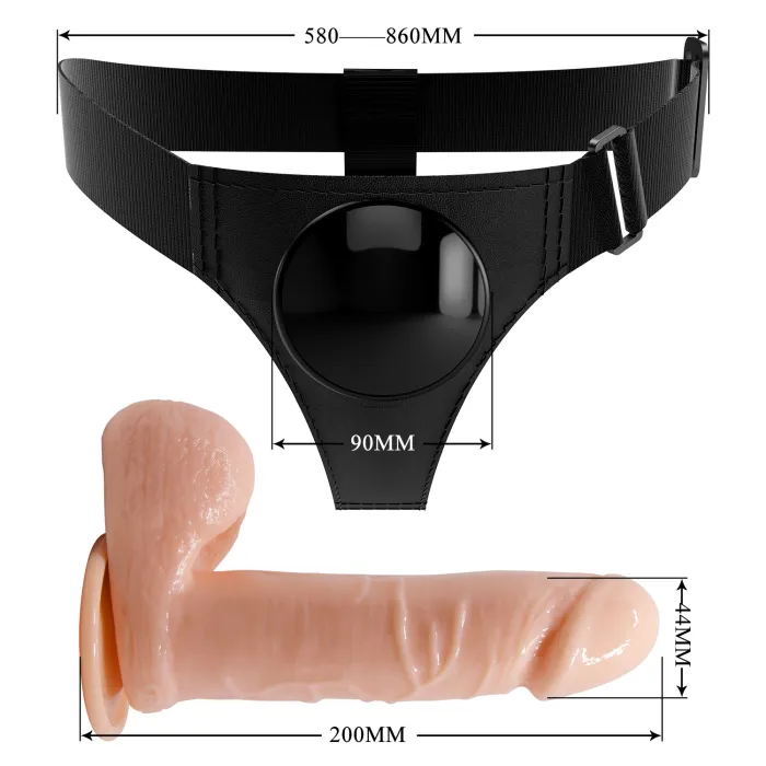 Strap-On Harness Kit with 7.4 Inch Dildo