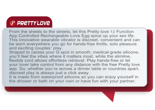 12 Function App Controlled Rechargeable Love Egg