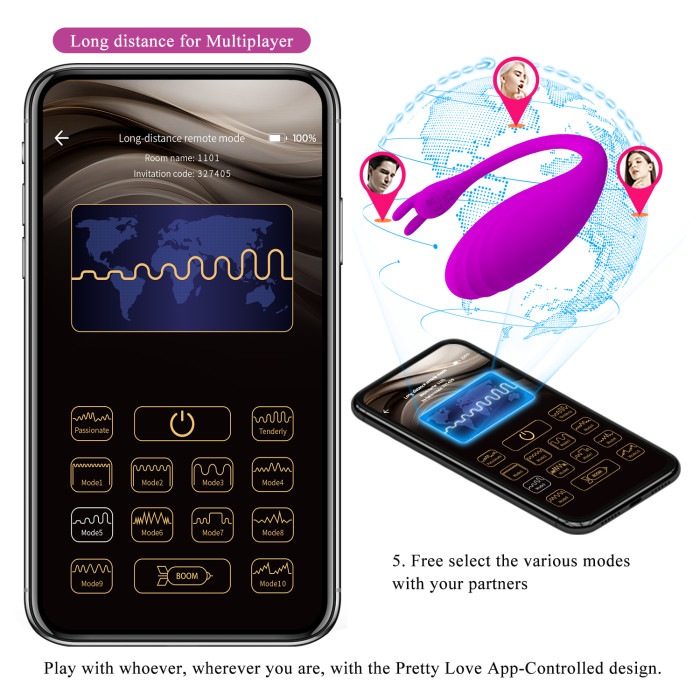12 Function App Controlled Rechargeable Love Egg