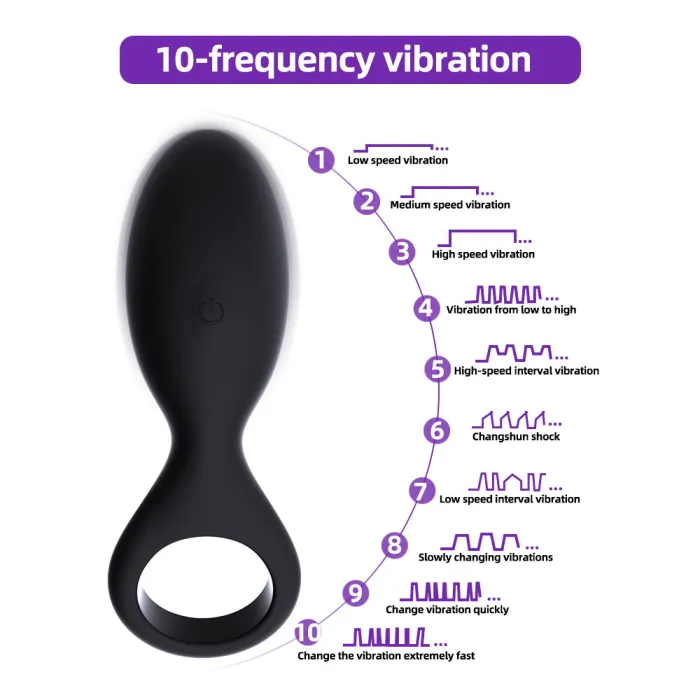 10 Speed USB Rechargeable Vibrating Cock Ring