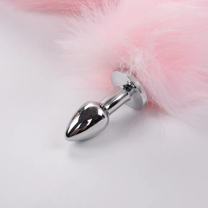 Fox Tail With Metal Anal-Butt Plug (L)