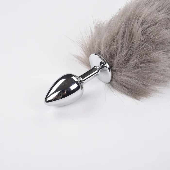 Fox Tail With Metal Anal-Butt Plug (L)