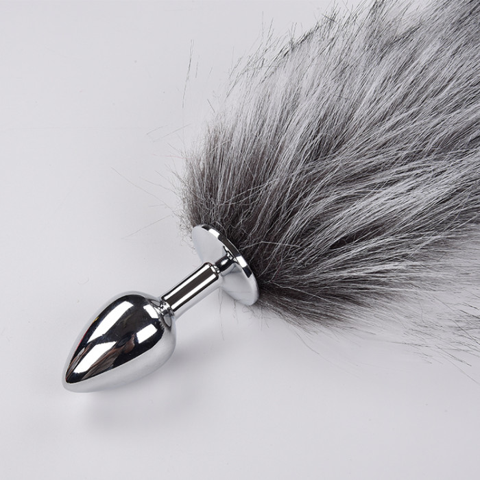 Fox Tail With Metal Anal-Butt Plug (M)