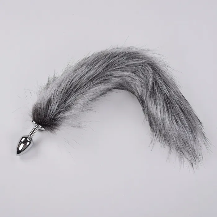 Fox Tail With Metal Anal-Butt Plug (L)