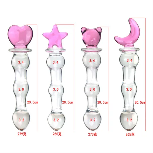 Large Size Glass Dildo Anal Butt Plug