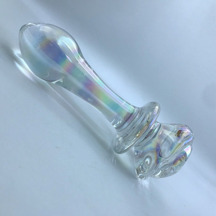 Rose Glass Sex Toys Anal Dildo