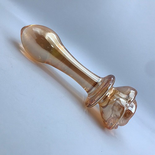 Rose Glass Sex Toys Anal Dildo