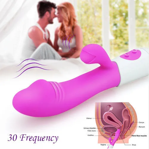 Dual Vibrator Clitoral Stimulator Vibrating Dildo