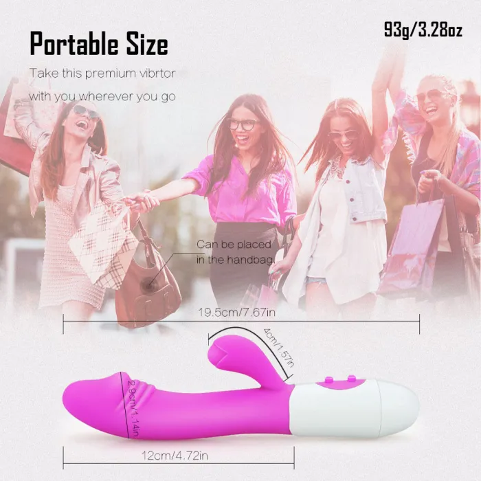 Dual Vibrator Clitoral Stimulator Vibrating Dildo