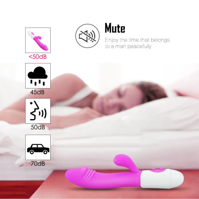 Dual Vibrator Clitoral Stimulator Vibrating Dildo
