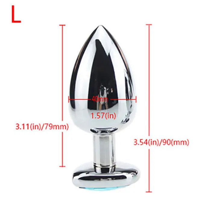 3pcs Diamond Butt Plug Anal Plug (Heart Shape)