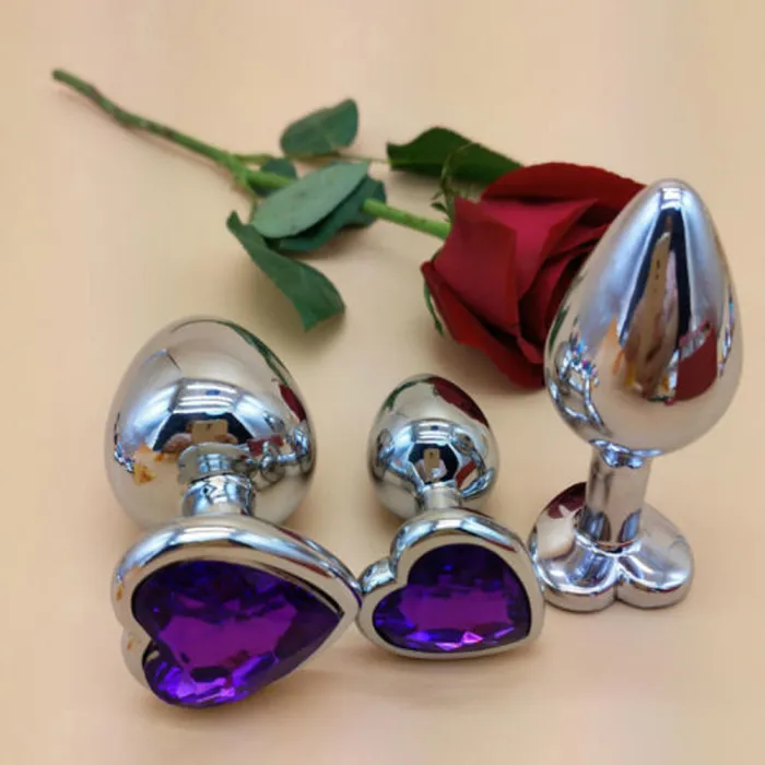 3pcs Diamond Butt Plug Anal Plug (Heart Shape)
