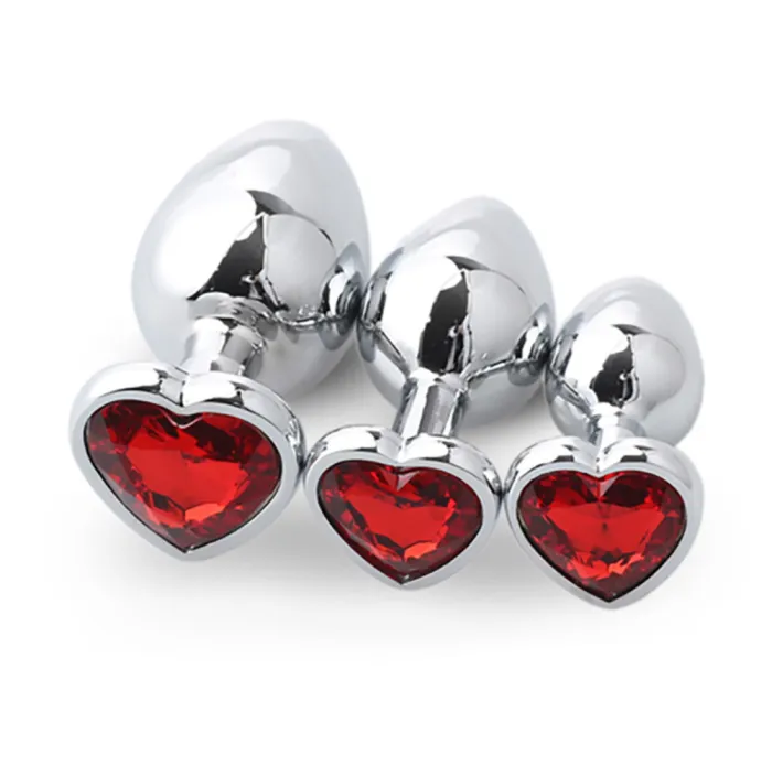 3pcs Diamond Butt Plug Anal Plug (Heart Shape)