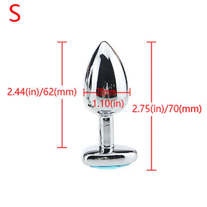 3pcs Diamond Butt Plug Anal Plug (Heart Shape)