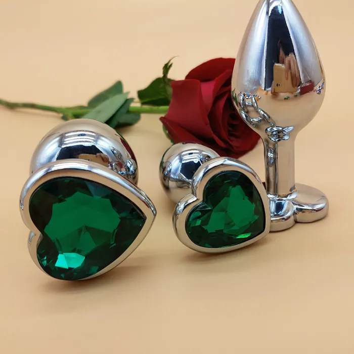3pcs Diamond Butt Plug Anal Plug (Heart Shape)