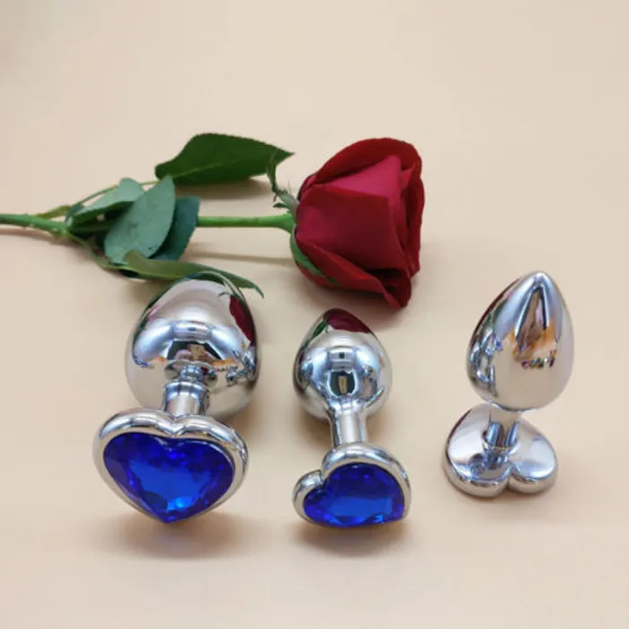 3pcs Diamond Butt Plug Anal Plug (Heart Shape)