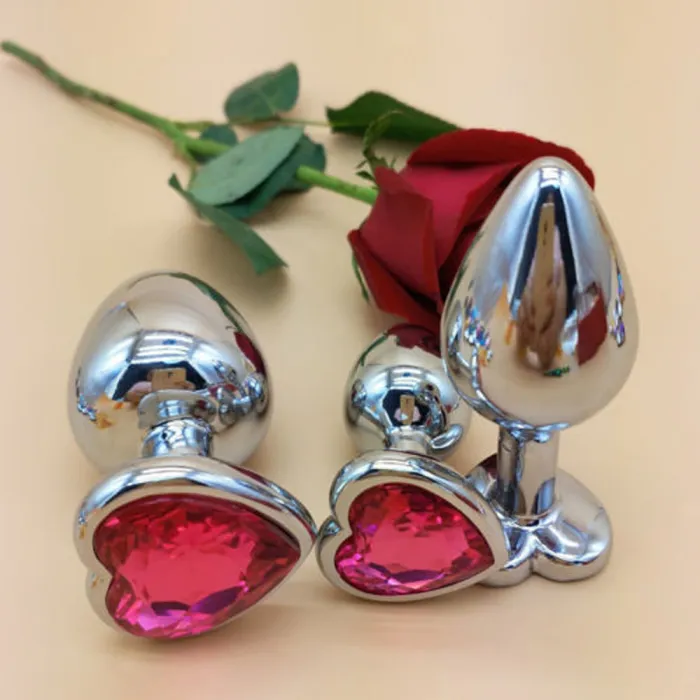 3pcs Diamond Butt Plug Anal Plug (Heart Shape)
