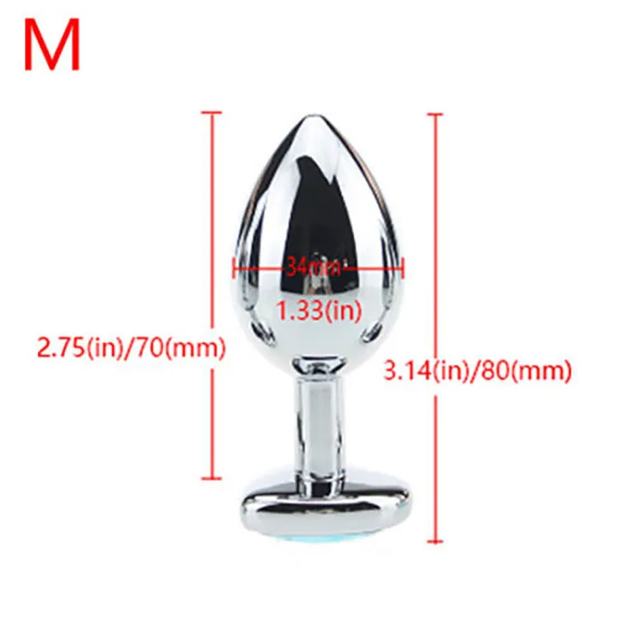 3pcs Diamond Butt Plug Anal Plug (Heart Shape)