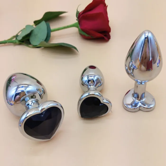 3pcs Diamond Butt Plug Anal Plug (Heart Shape)