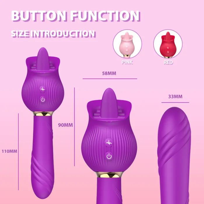 12 Frequency Tongue Rose Vibrator