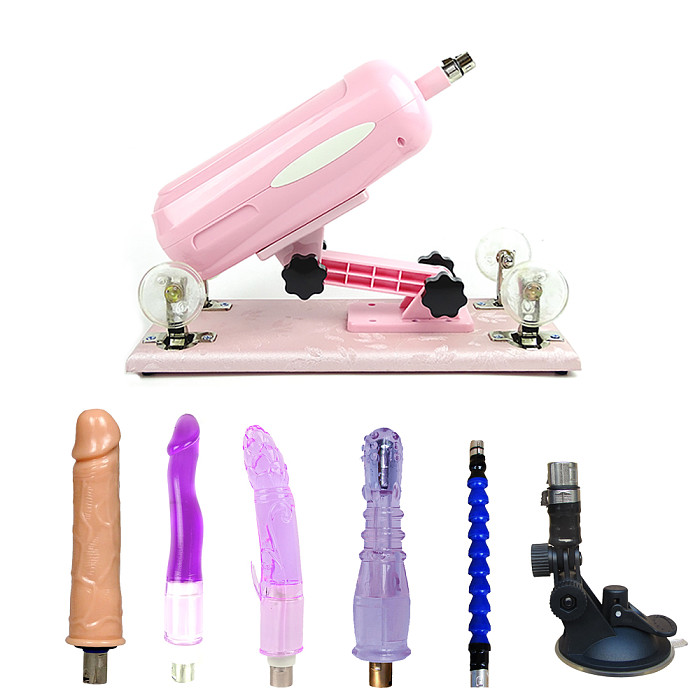 Powerful Sex Machine Pink with 4 Dildo