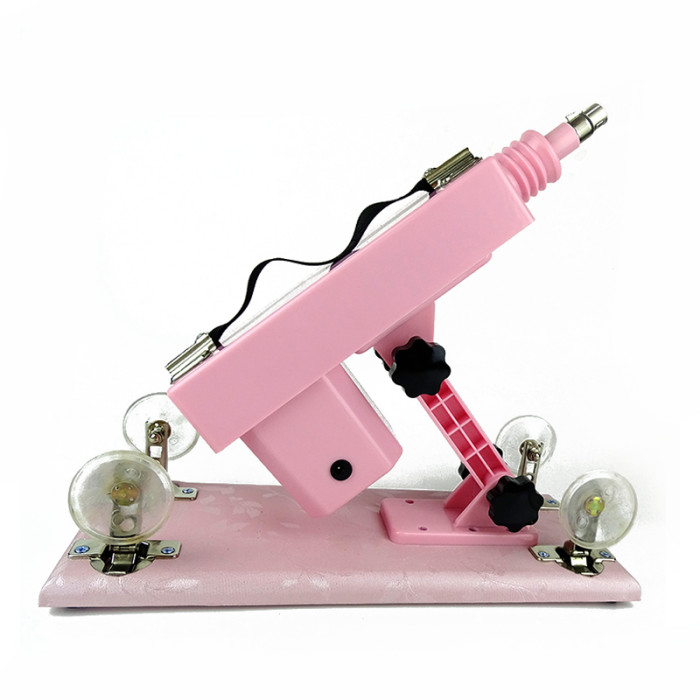 Electric Pink Sex Machines with 4 Dildo