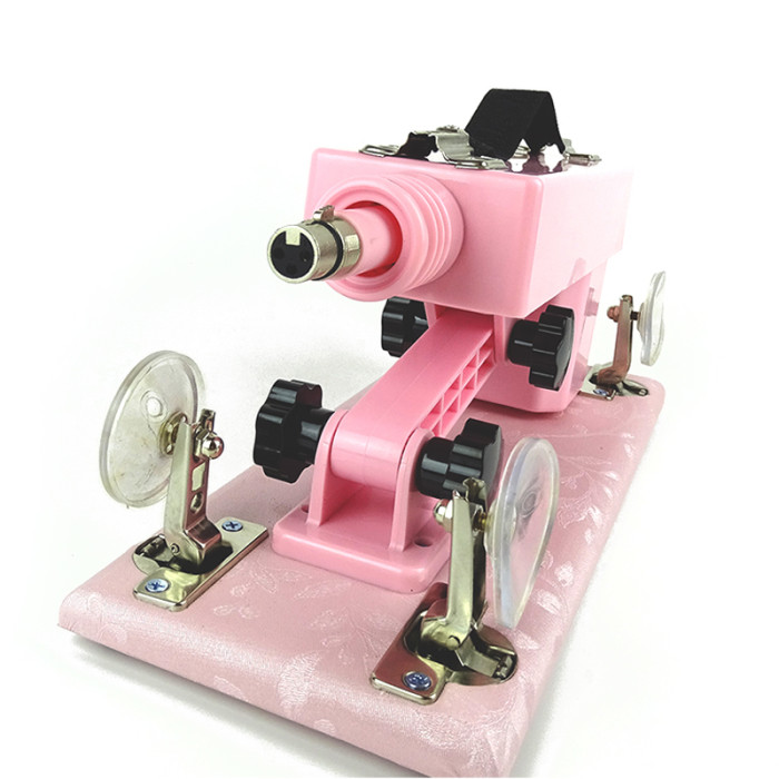 Adjustable Pink Sex Machine with 6 Dildos