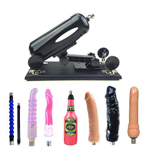 Adjustable Black Sex Machines Set