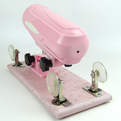 High Quality Pink Sex Machine Set with 5 Dildos