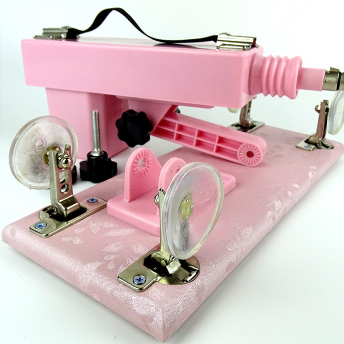 Pink Sex Machine with Dildos and Masturbation Cup