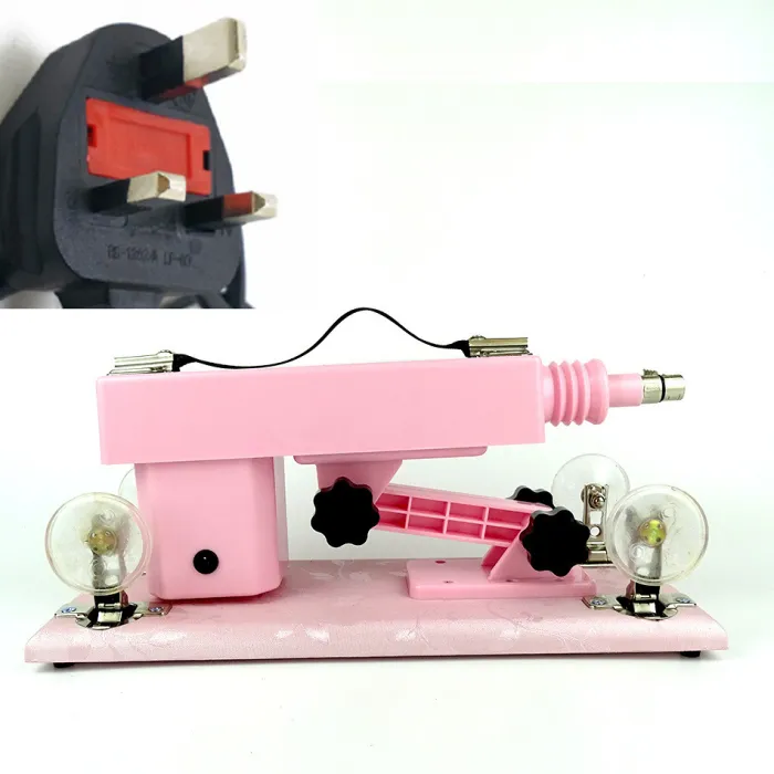 Pink Sex Machine with 5 Dildos and 1 Masturbation Cup