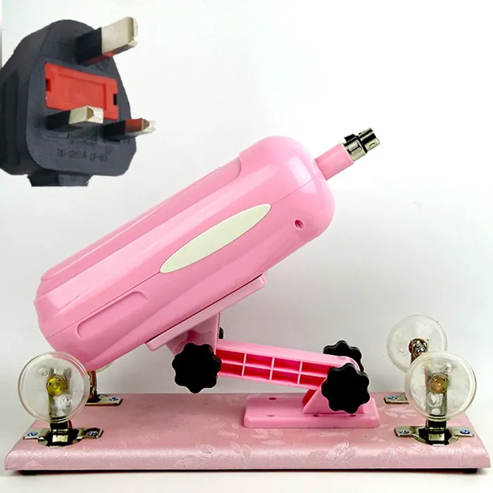 High Quality Pink Sex Machine Set with 5 Dildos