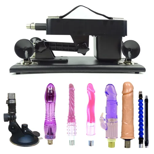 Black Make Love Sex Machine With 5 Dildo