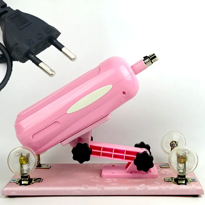 High Quality Pink Sex Machine Set with 5 Dildos