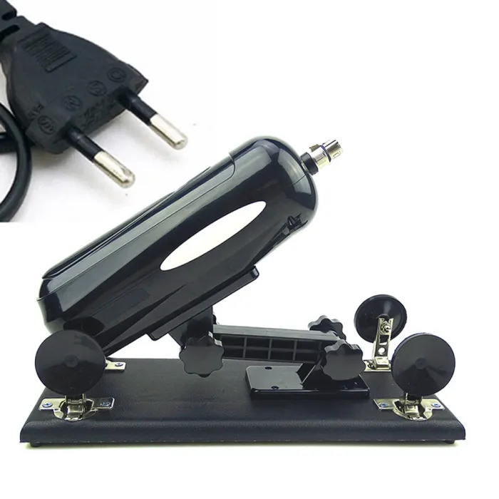 High Quality Black Sex Machine Set with 5 Dildos