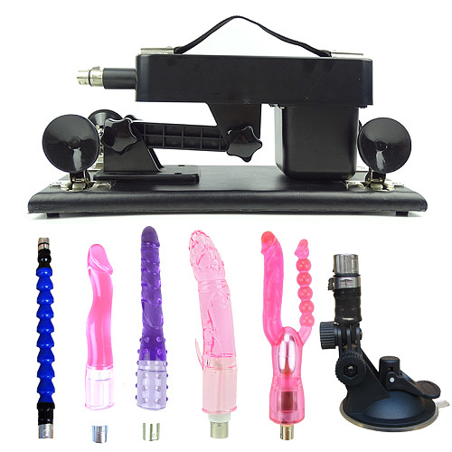 Electric Black Sex Machines with 5 Attachment