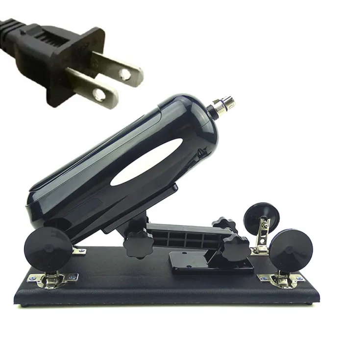 High Quality Black Sex Machine Set with 5 Dildos