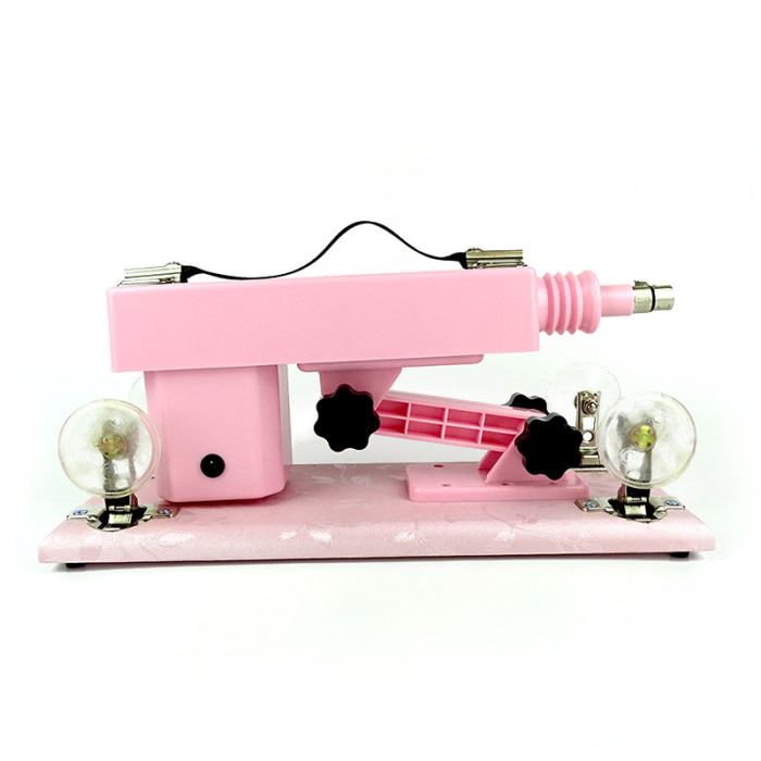 Electric Pink Sex Machines with 4 Dildo
