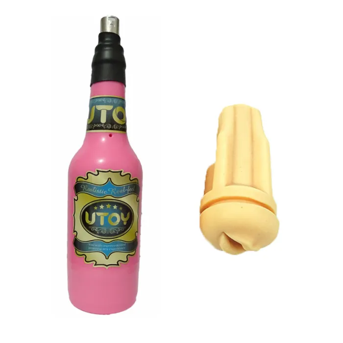 Pink Sex Machine with Dildos and Masturbation Cup