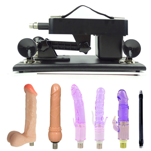 Black Adjustable And Portable Sex Machines Set