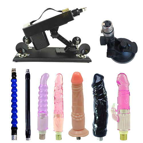 Pink Sex Machine with 5 Dildos