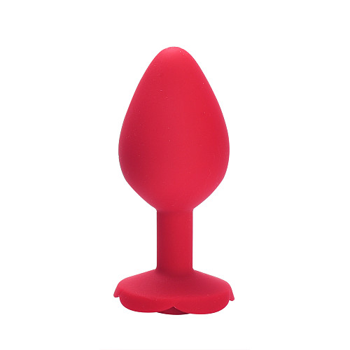 Rose Silicone Anal Plugs (M)