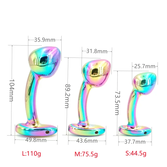 3pcs Mushroom Metal Anal Plug Set