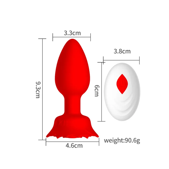 Wireless Remote Control Rose Anal Plug