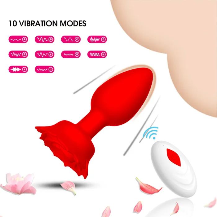 Wireless Remote Control Rose Anal Plug